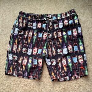 Tommy Bahama Relax Men's Beer Bottle Unlined Swim Board Shorts - Size 40 - EUC